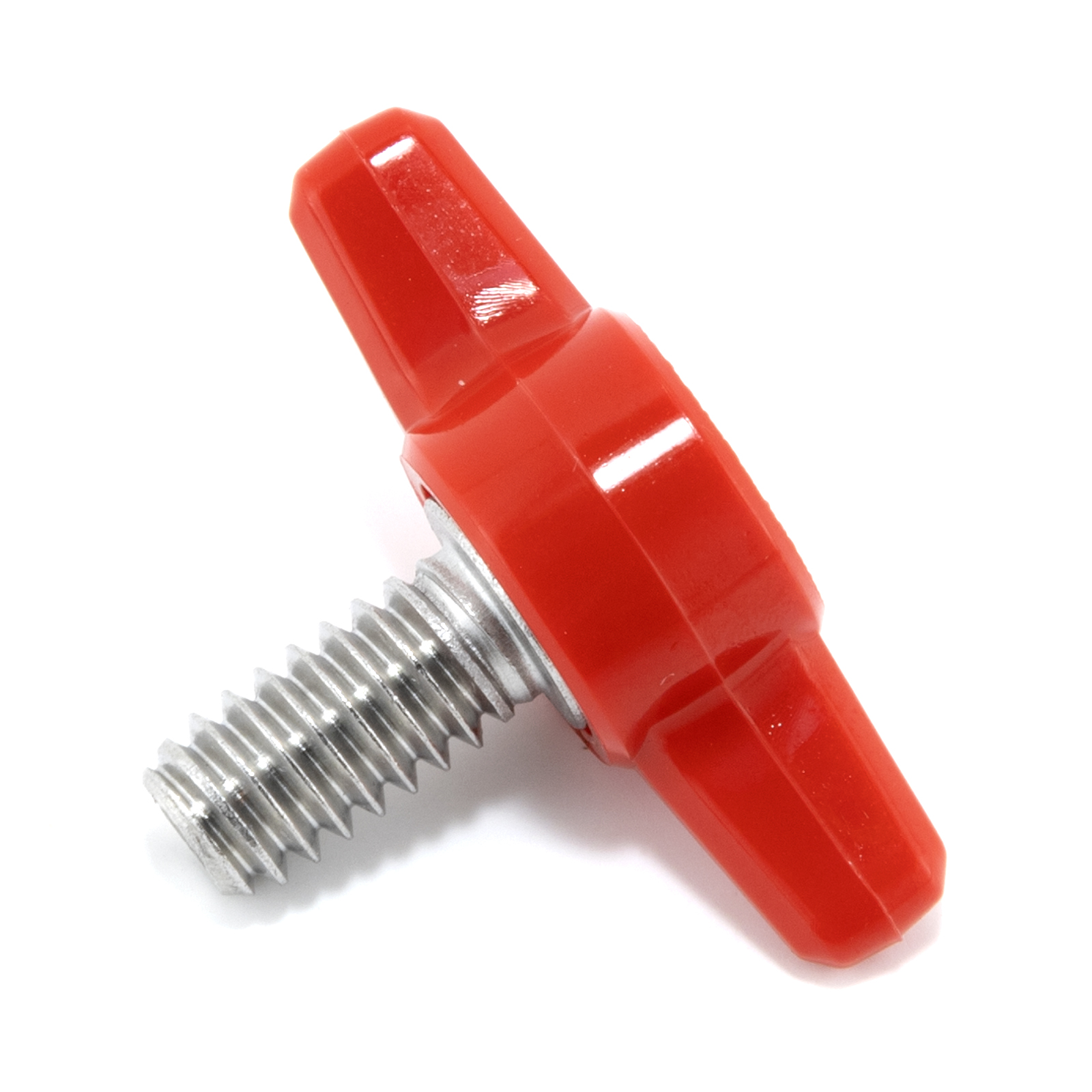 4-Pack 1/4-28 X 3/4 – Delrin Tee Wing Head, 818 Stainless Steel