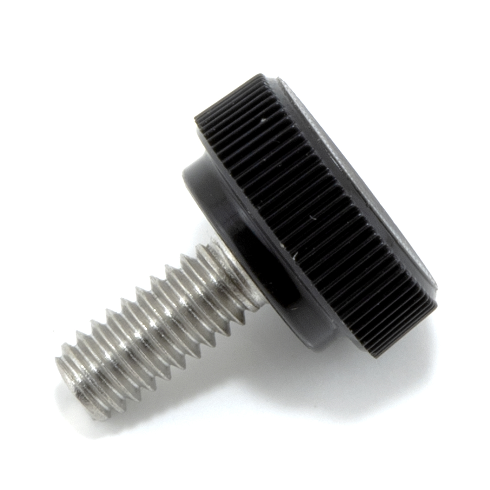 8-32 X 1 Black Knurled Round - Thumb Screw Depot
